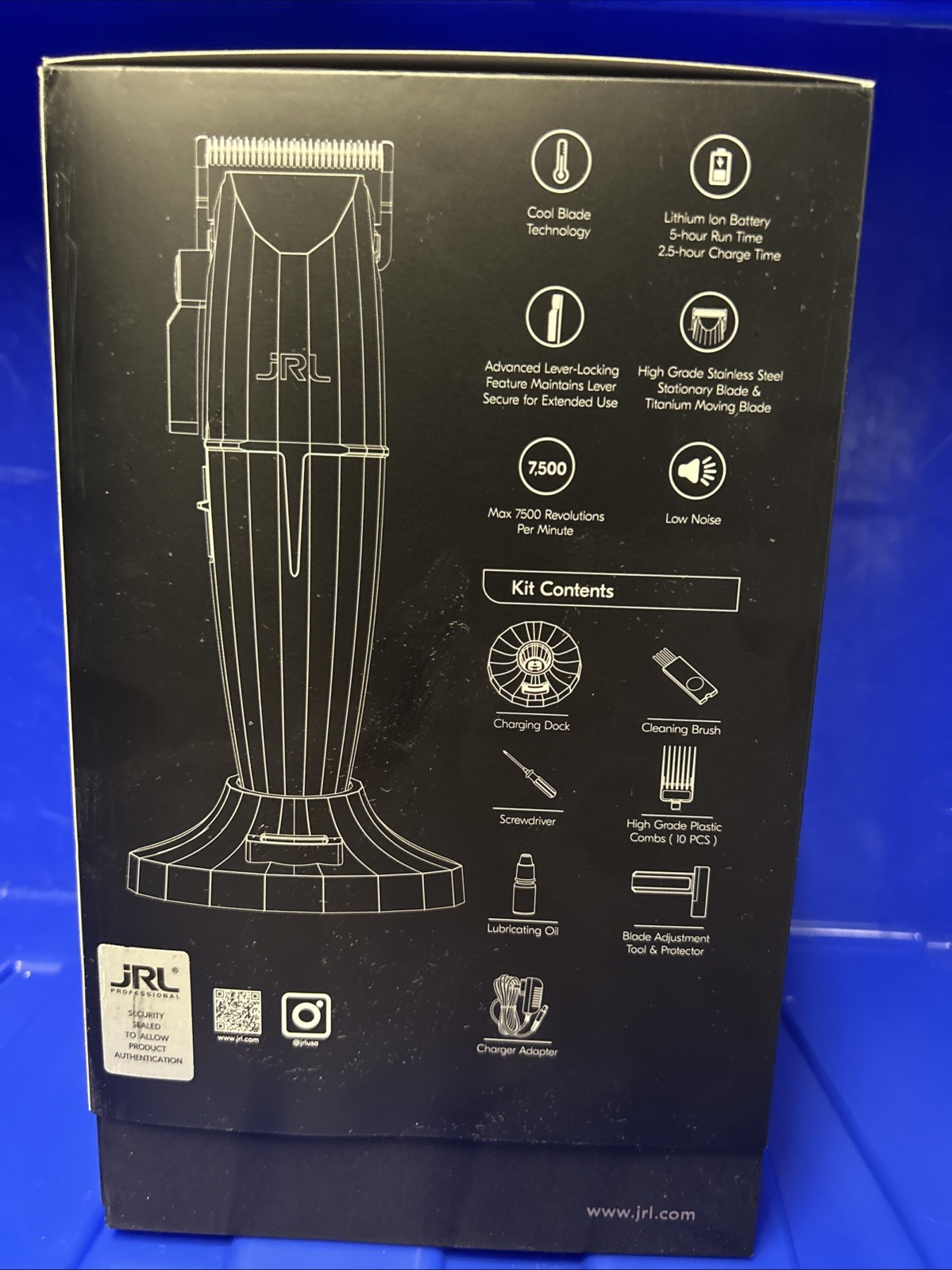 JRL Onyx Professional Cordless Hair Clipper Black FF2020C-B – BRAND NEW