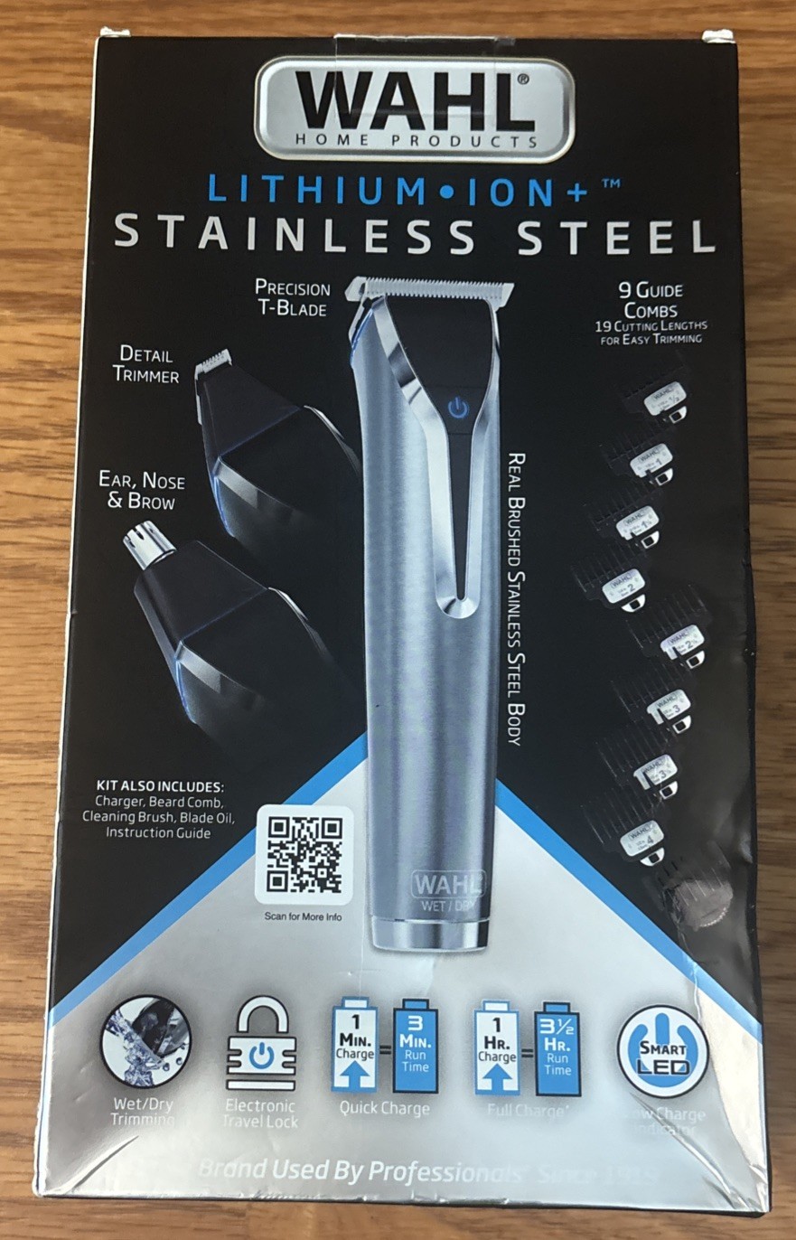 Wahl Lithium-Ion Stainless Steel All In One Waterproof Grooming Trimmer Cordless
