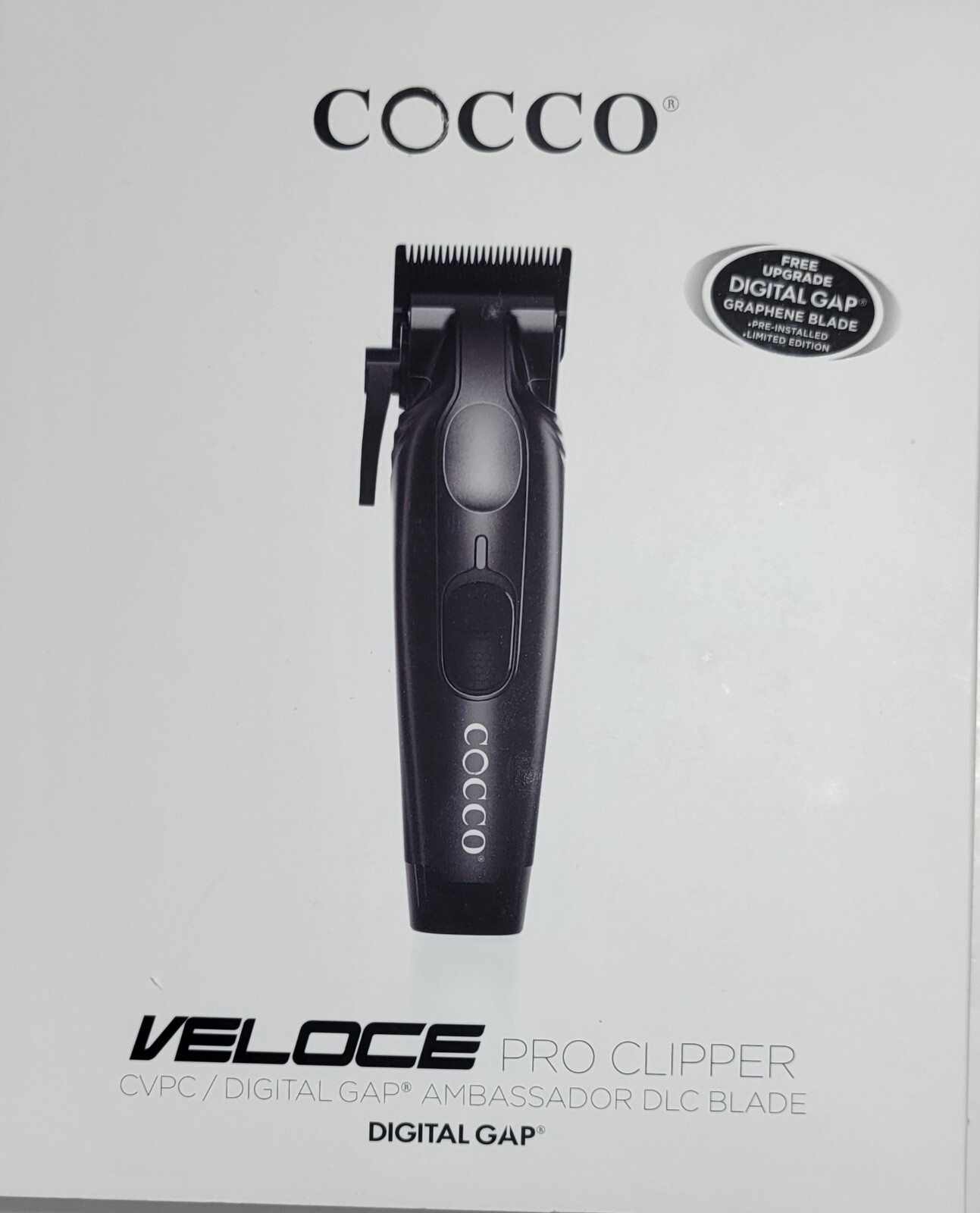 COCCO Veloce Pro MATTE BLACK Clipper Brushless Motor, Digital GAP GREPHENE Blade