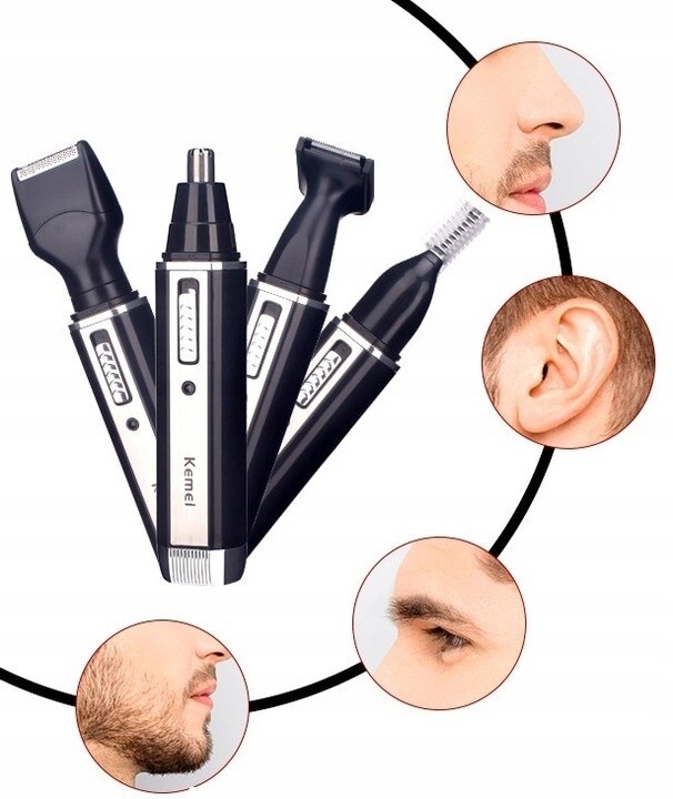 Kemei KM-6630 4in1 Set Beard Shaver Nose Hair Eyebrows Ears Trimmer Clippers
