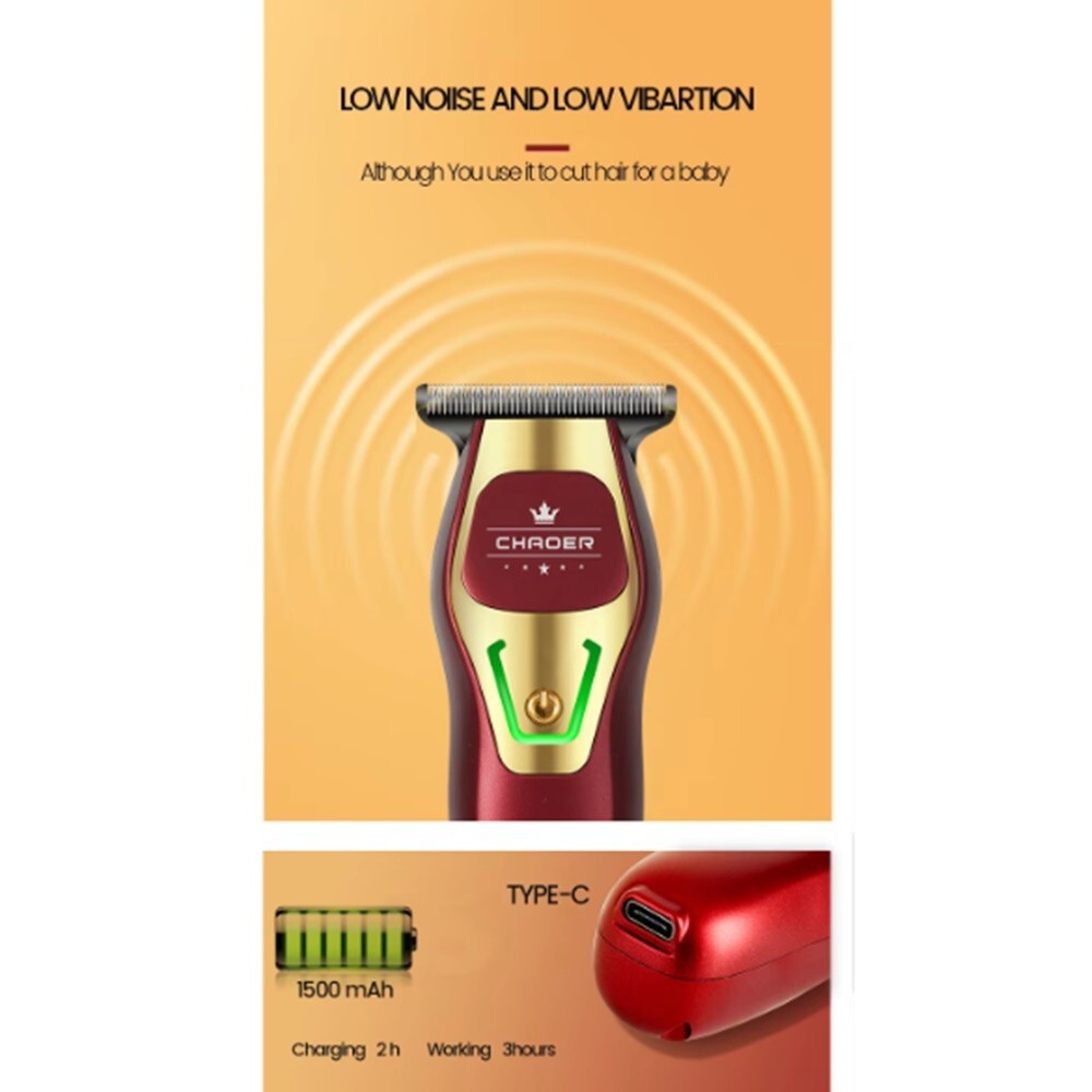 Hair Clipper for Barber Salon Men Shaver Electric Beard Trimmer 0 MM Cordless