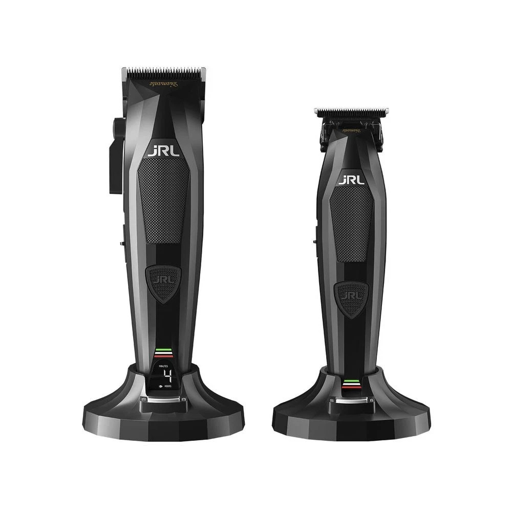 JRL Professional Diamante Cordless Clipper & Trimmer Comb Set (Black)