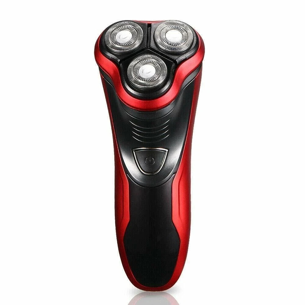 Cordless Wet & Dry Rotary Shaver for Men – 3D Floating Heads & Pop-Up Trimmer