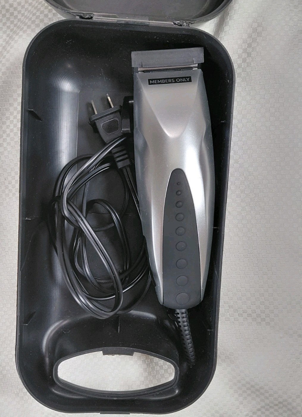 Members Only Professional Hair Clipers Black Storage Case Works No Accessories