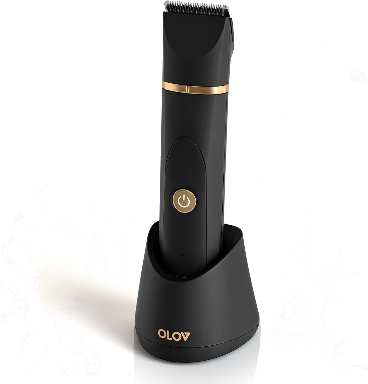 OLOV Electric Body Hair Trimmer Groin Bikini Razor Ceramic Blade USB Dock Black