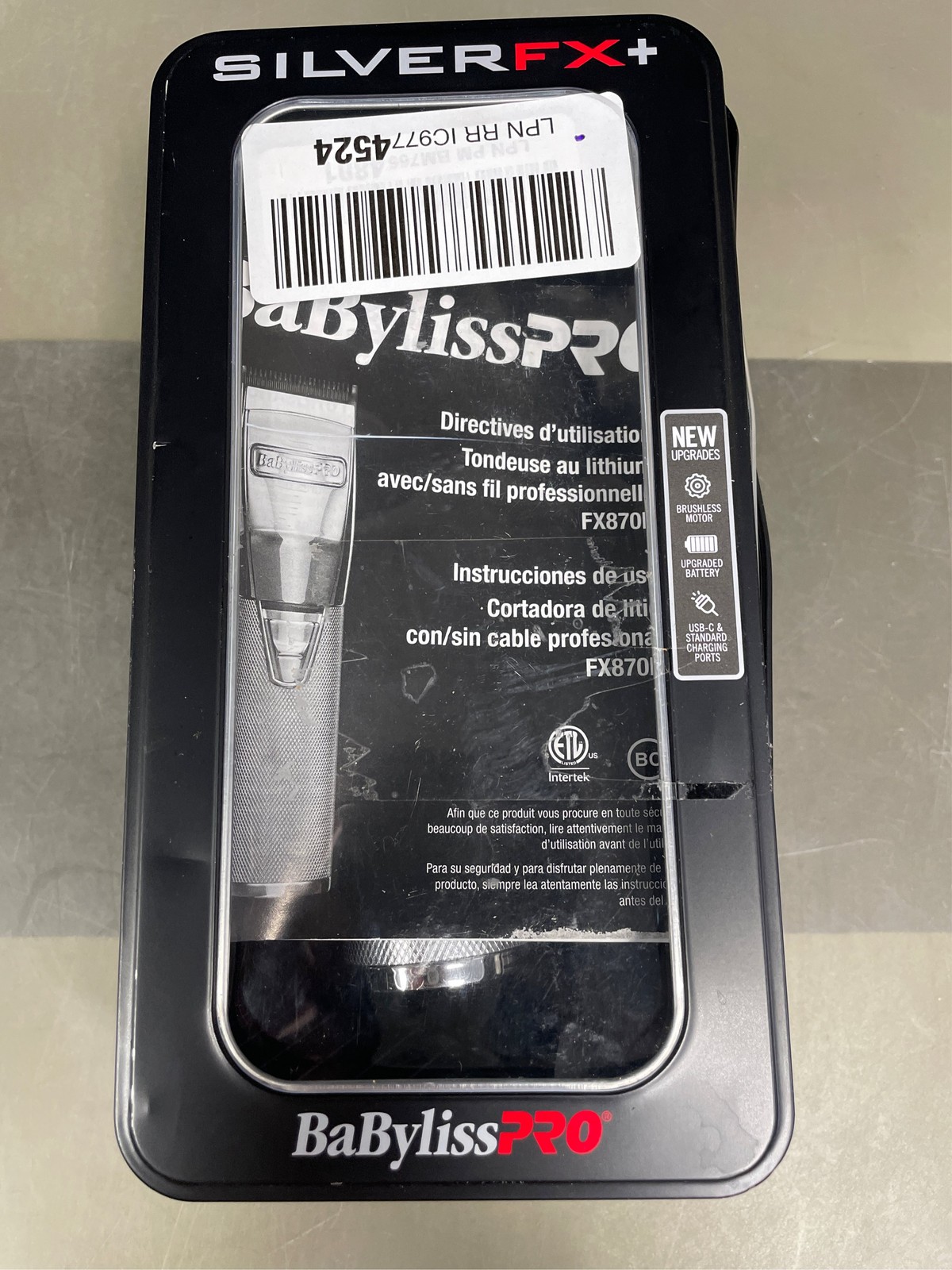 BaBylissPRO SILVERFX+ All-Metal Clipper Battery Hair Trimmers *For Parts*