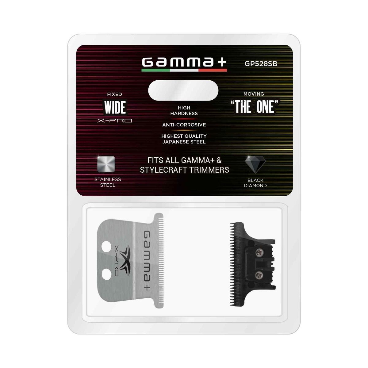 Gamma+ X-Pro Wide Stainless Steel Blade with The One Cutter Set | GP528SB