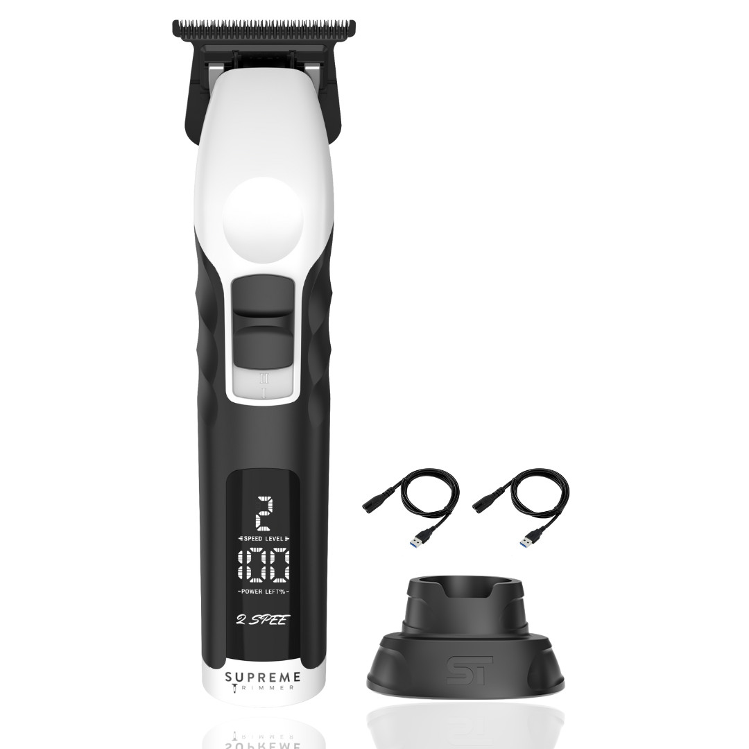Supreme Trimmer 2Spee Hair Trimmer, 3 Hour Use, Detachable T-Blade | ST622 White