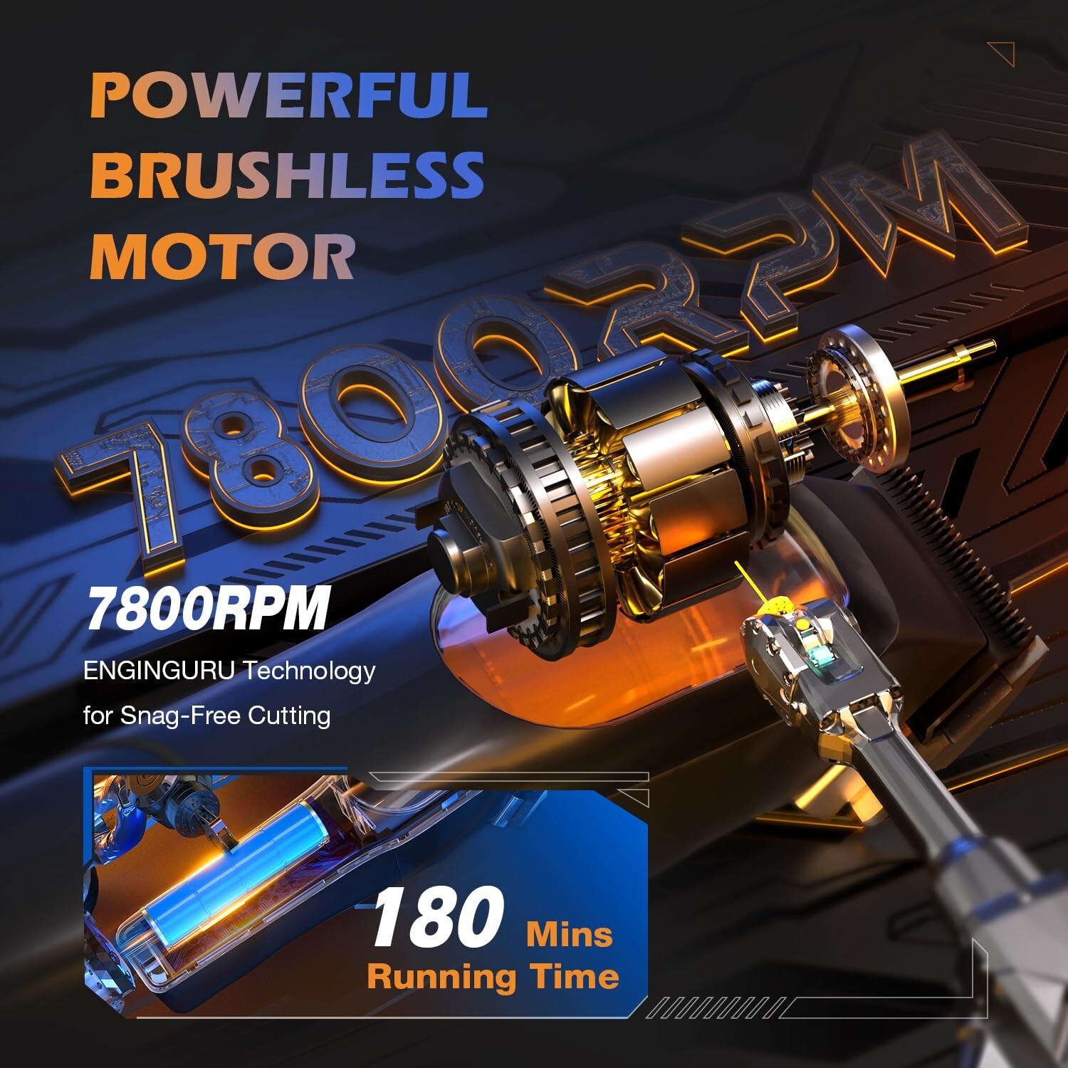 Cordless Hair Clippers Set with Charging Base, High Torque Brushless Motor