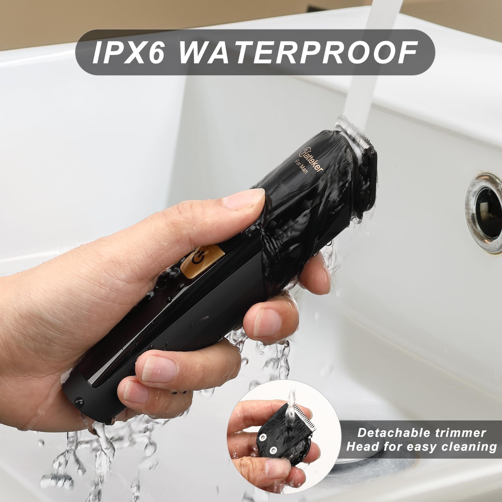 6-in-1 Waterproof Electric Grooming Kit for Men – Body Hair, Beard & Groin Trimm