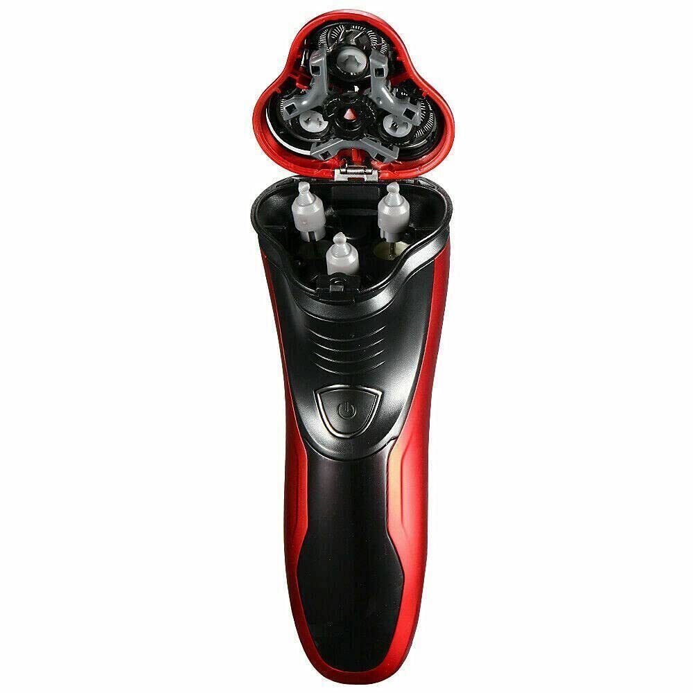 Men’s Razor Rotary Waterproof Electric Shaver Pop-Up Trimmer Wet Dry Cordless