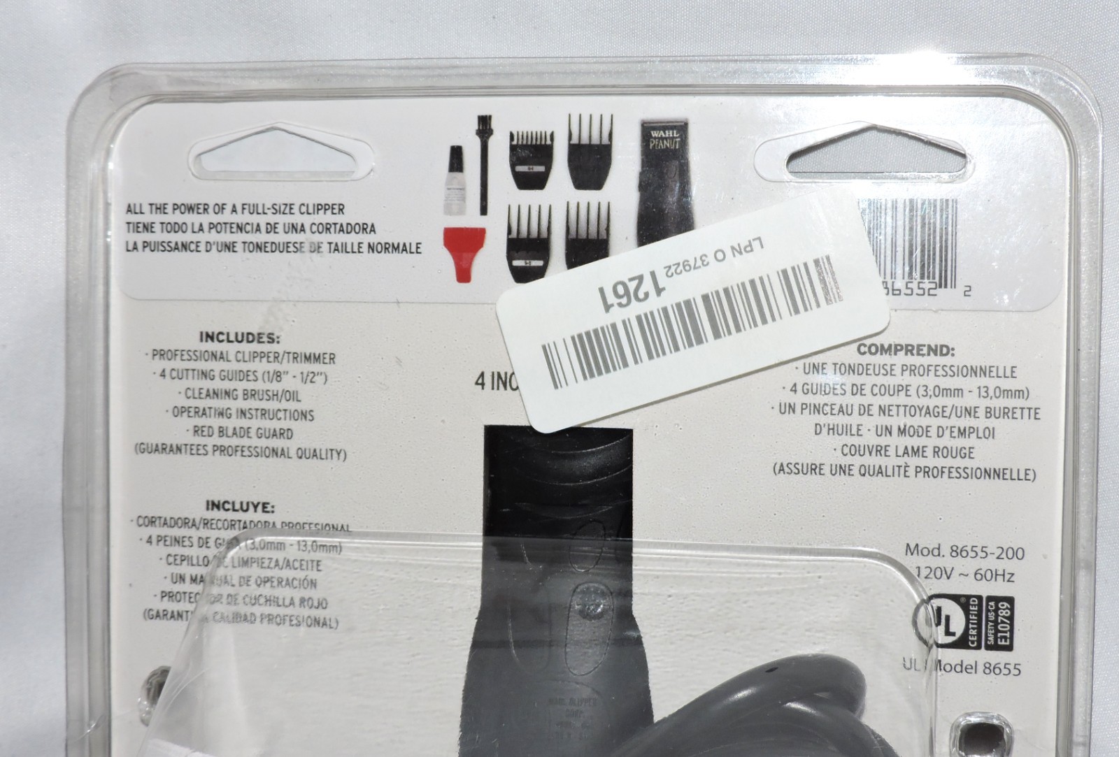 WAHL Professional Peanut – Model 8655 Black Kit Trimmer Clipper #12430