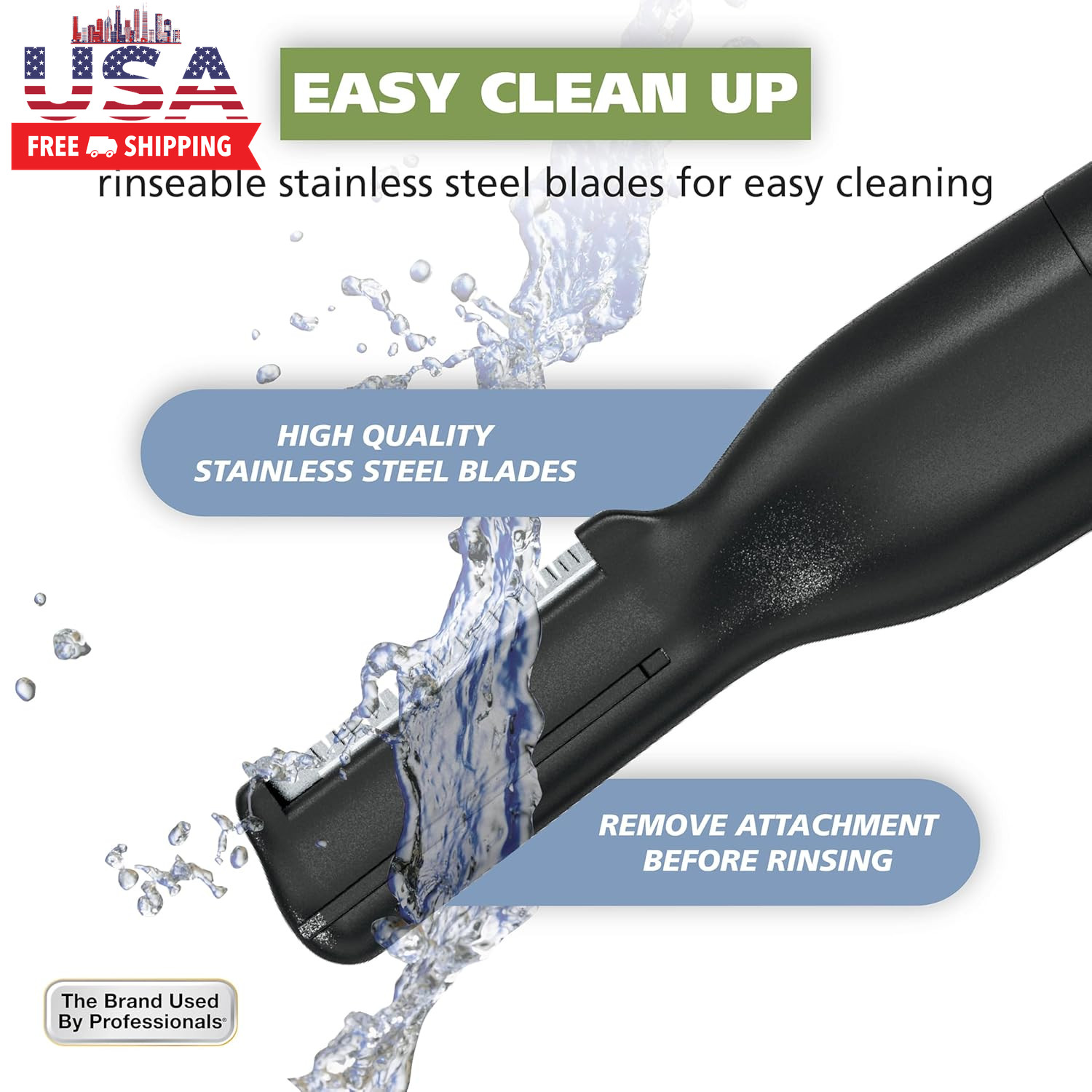 Micro Groomsman Battery Personal Trimmer for Hygienic Grooming with Rinseable, I