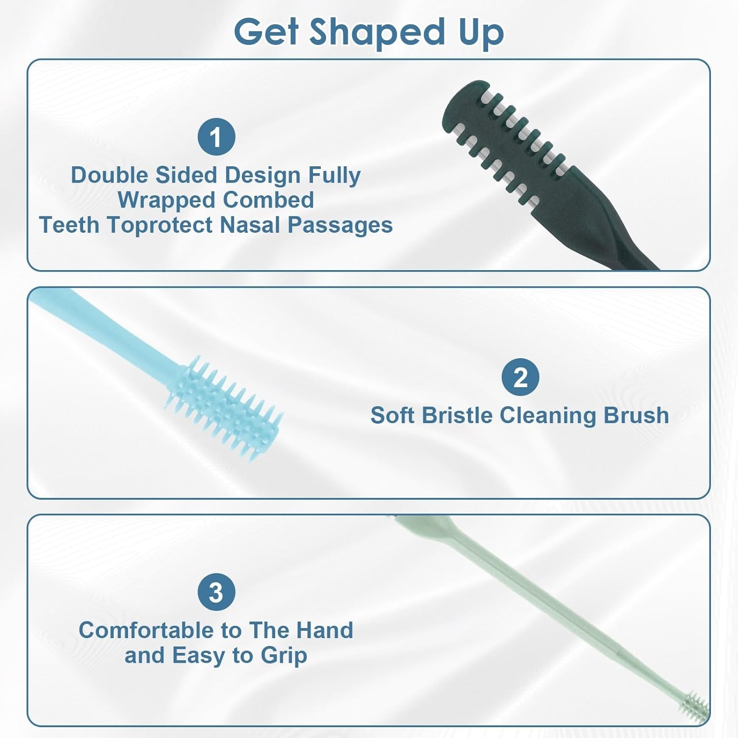 10Pcs 2-in-1 Nose Hair Trimmer, Nasal Hair Cutter, Double Sided Nose Hair Cutter