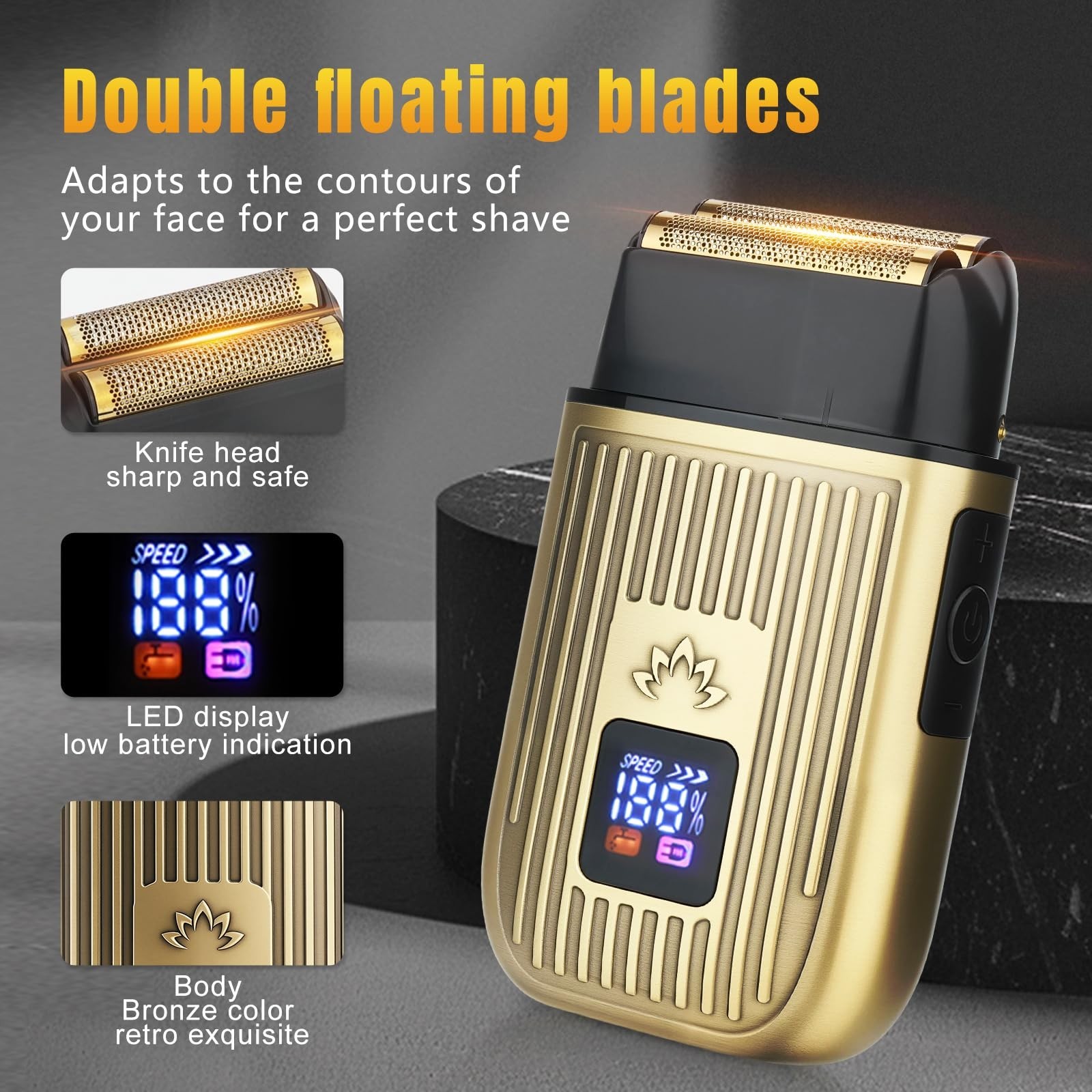 Bomxin Hair Clippers 4 in 1 Beard Trimmer Foil Shaver Barber Kit for Men