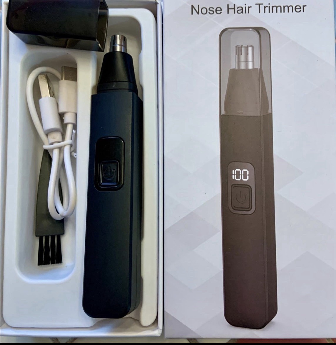 New Professional Painless USB Rechargeable Rotating Hair Trimmer for Ears & Nose