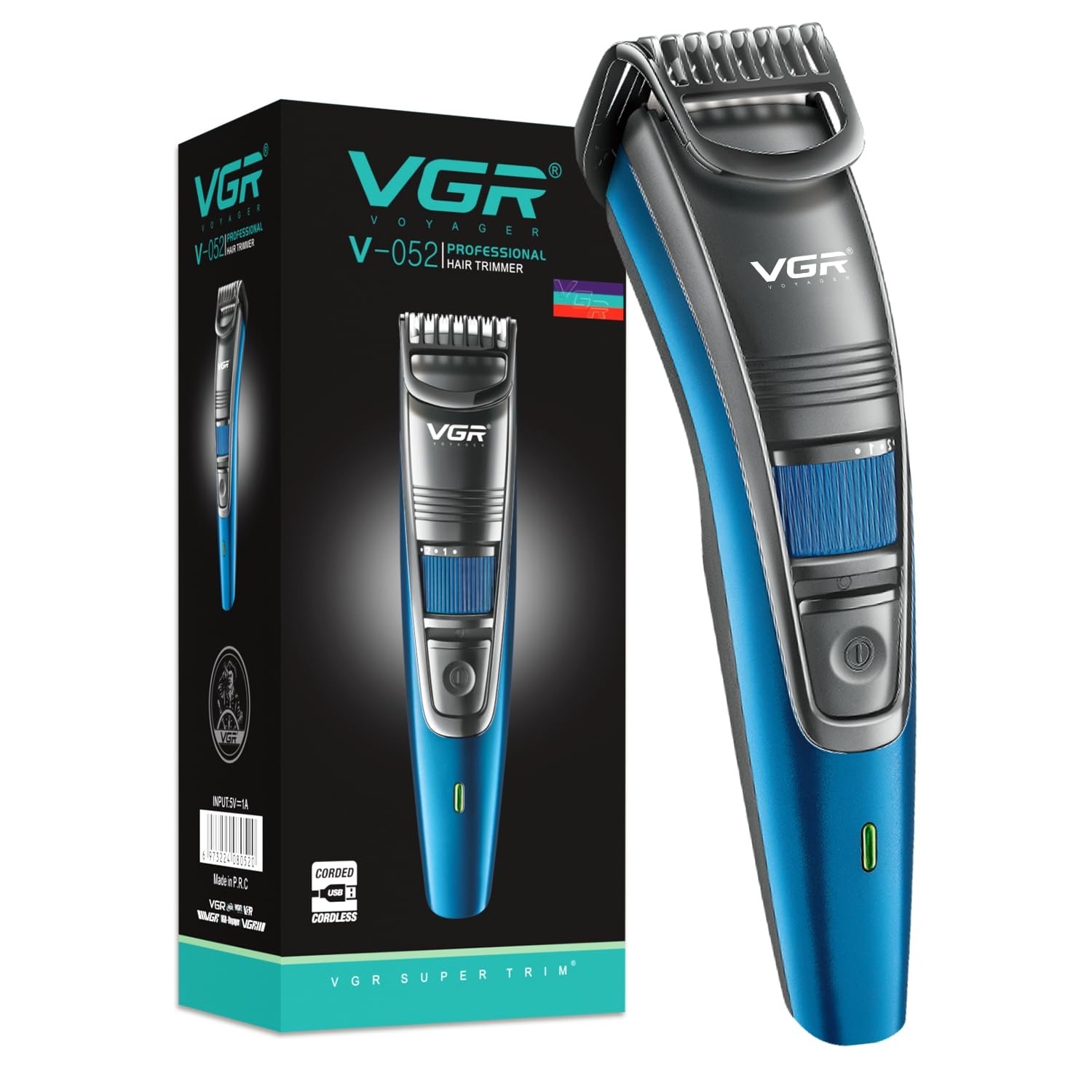 VGR V-052 Beard Trimmer for Men,VGR V-052,Blue