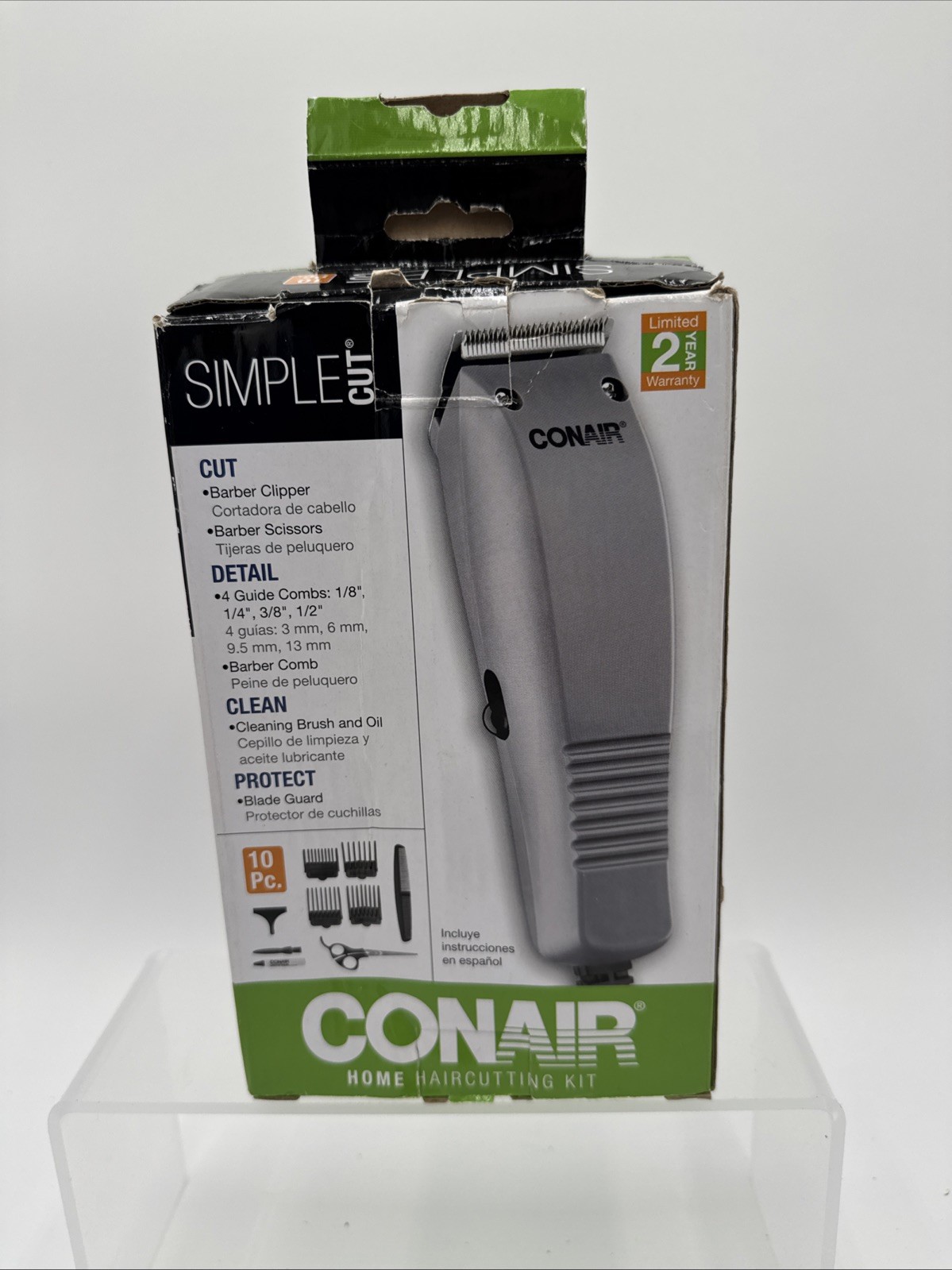 NIB Conair HC90RGB Simple Cut Haircut Trimmers Kit W/Step By Step Instructions