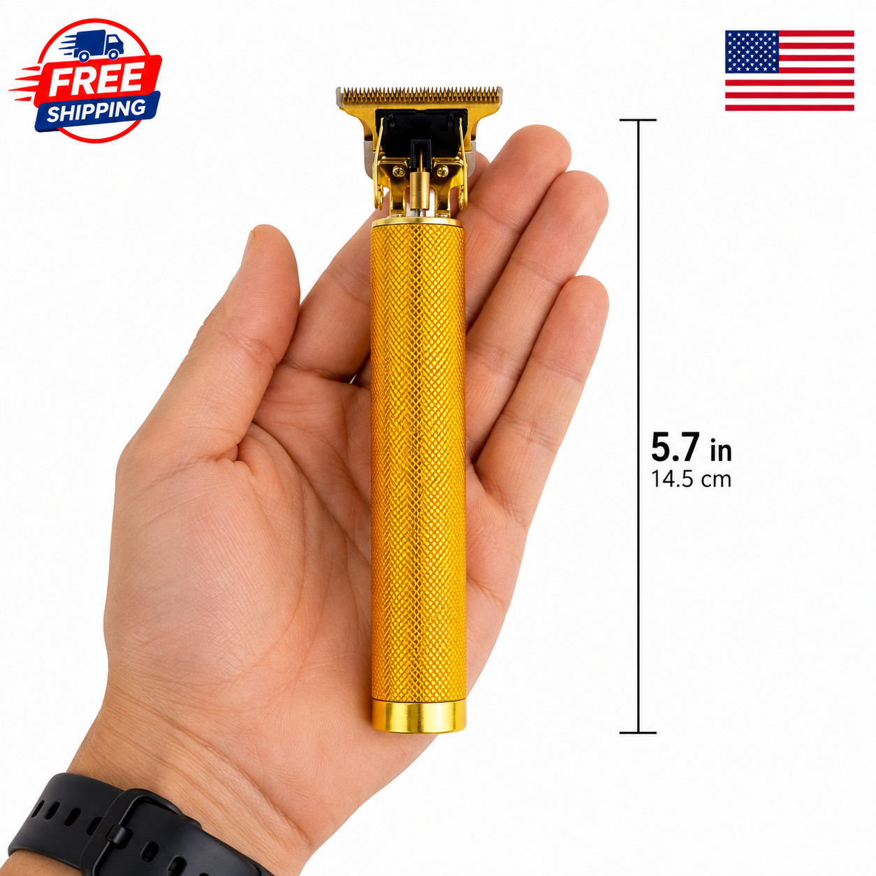 Vintage T9 Barbeador Gold Beard Hair Trimmer Cutter Machine for Men