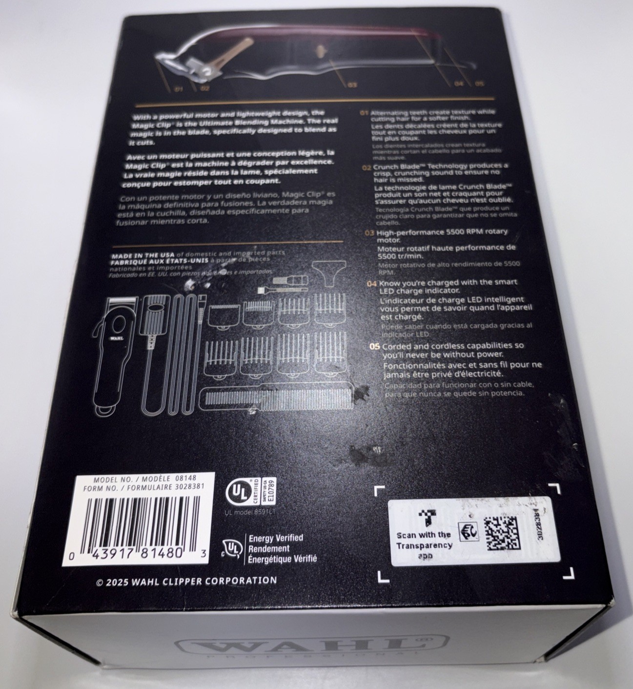 Wahl Professional 5-Star Series Cordless Clipper Magic Clip Stagger-Tooth Blade