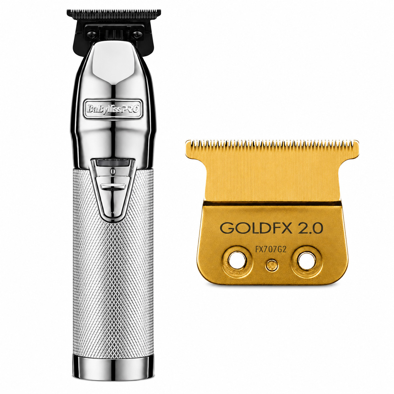 BaBylissPRO SilverFX+ Trimmer w/ Gold Deep Tooth Blade FX787NS + FX707G2
