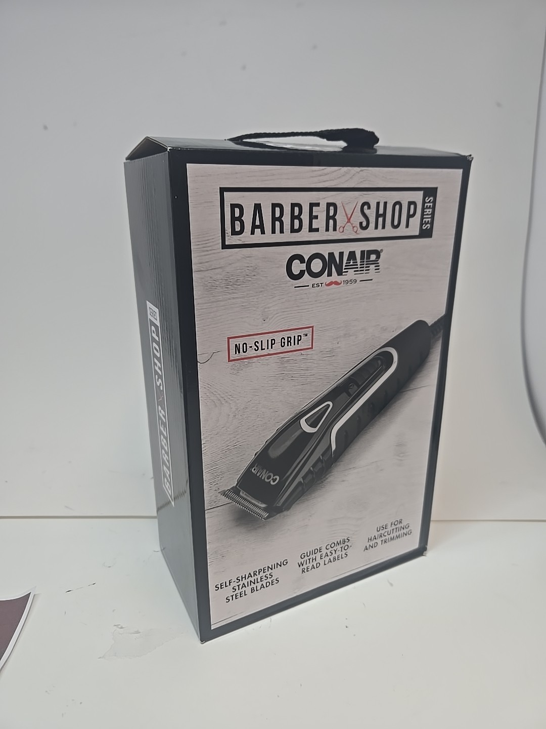 Conair Barber Hair Clippers Barbershop Series No-Slip Grip Home Haircut Kit, NEW
