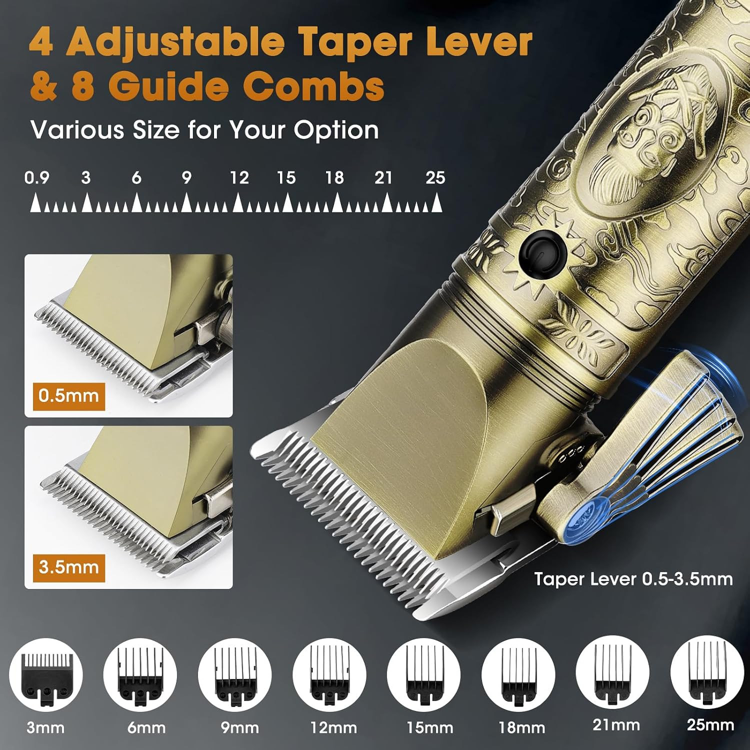3-in-1 Professional Hair Clippers & Trimmer Set for Men
