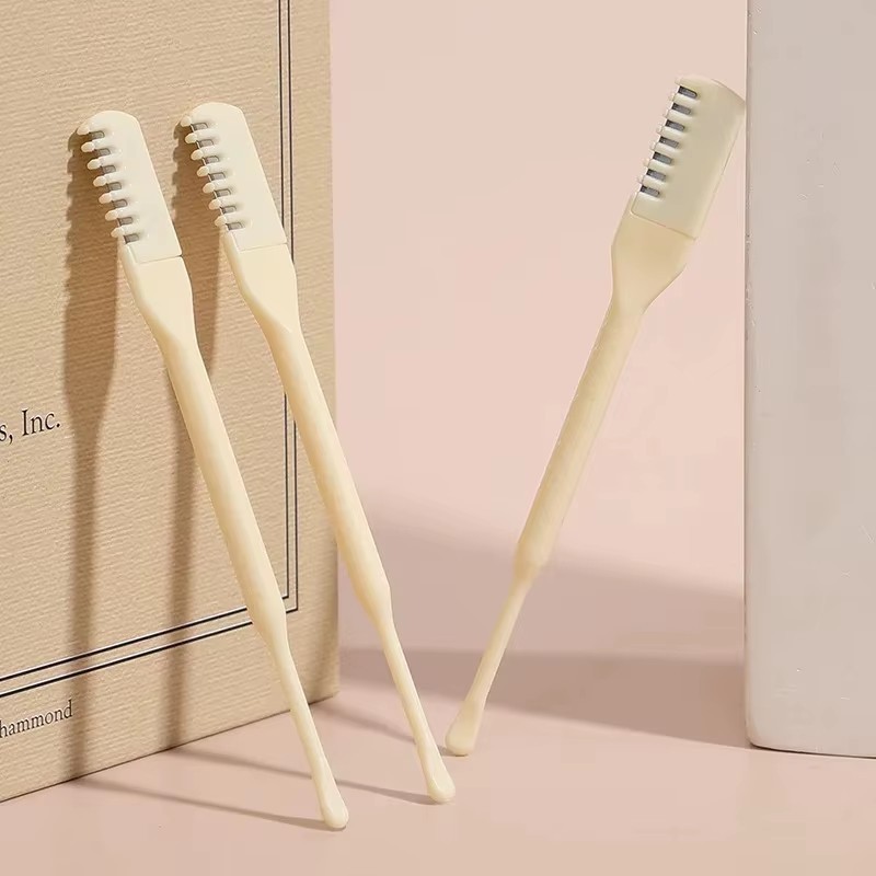 10-Pack Manual Nose Hair Trimmer 360° Rotating Nasal Hair Cutter with Ear Pick.