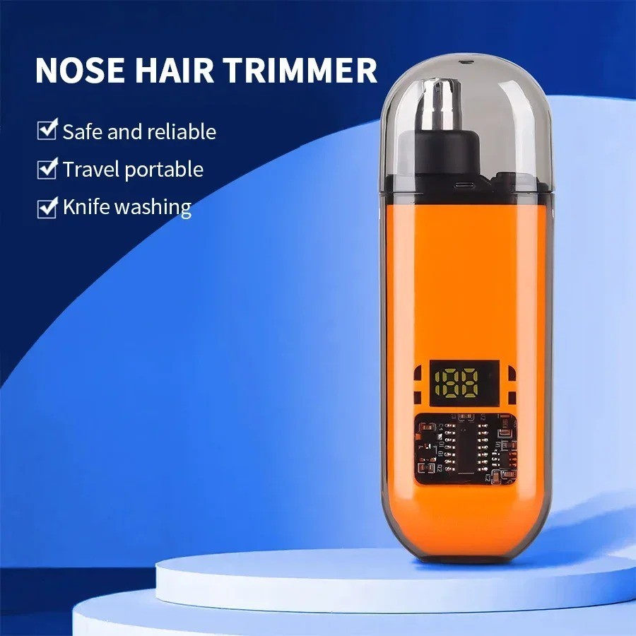 Ear and Nose Hair Trimmer USB Rechargeable Water Resistant Painless Hair Cutter
