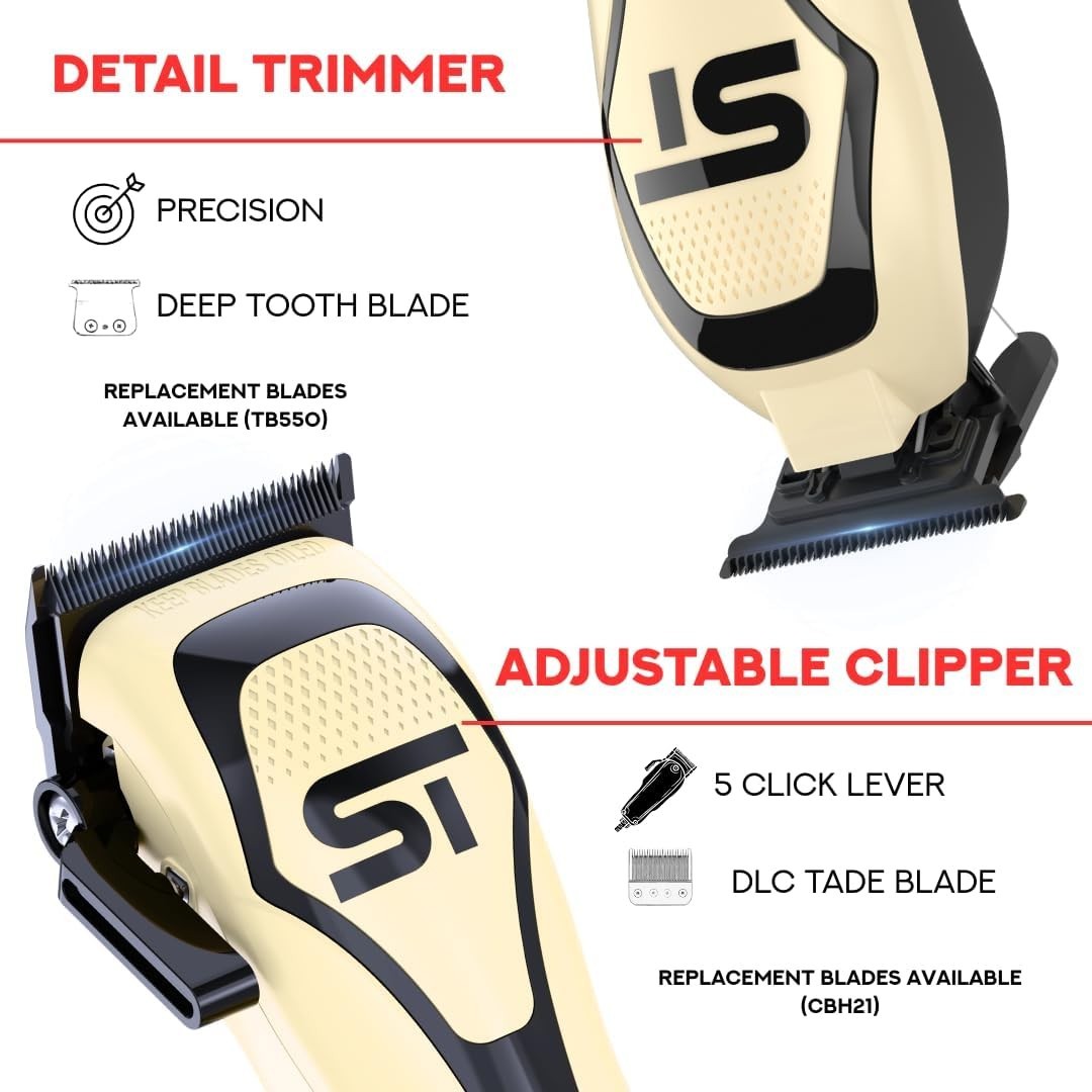 Supreme Trimmer Darkstar72 Hair Clipper, Trimmer & Foil Shaver Bundle | Sand
