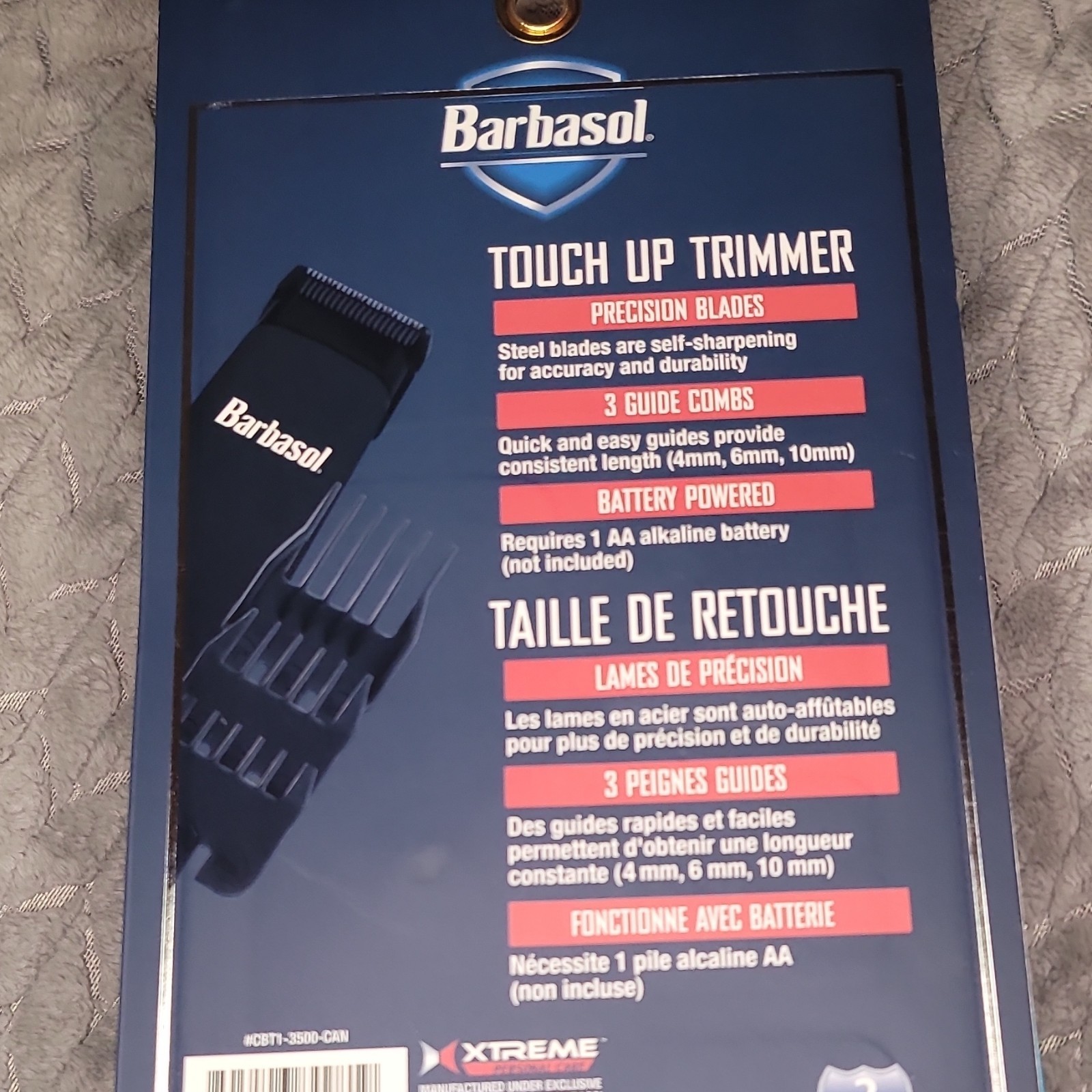 Barbasol Touch Up Trimmer Battery Powered Men’s Face/Neck w/ 3 Guides 01-3097818