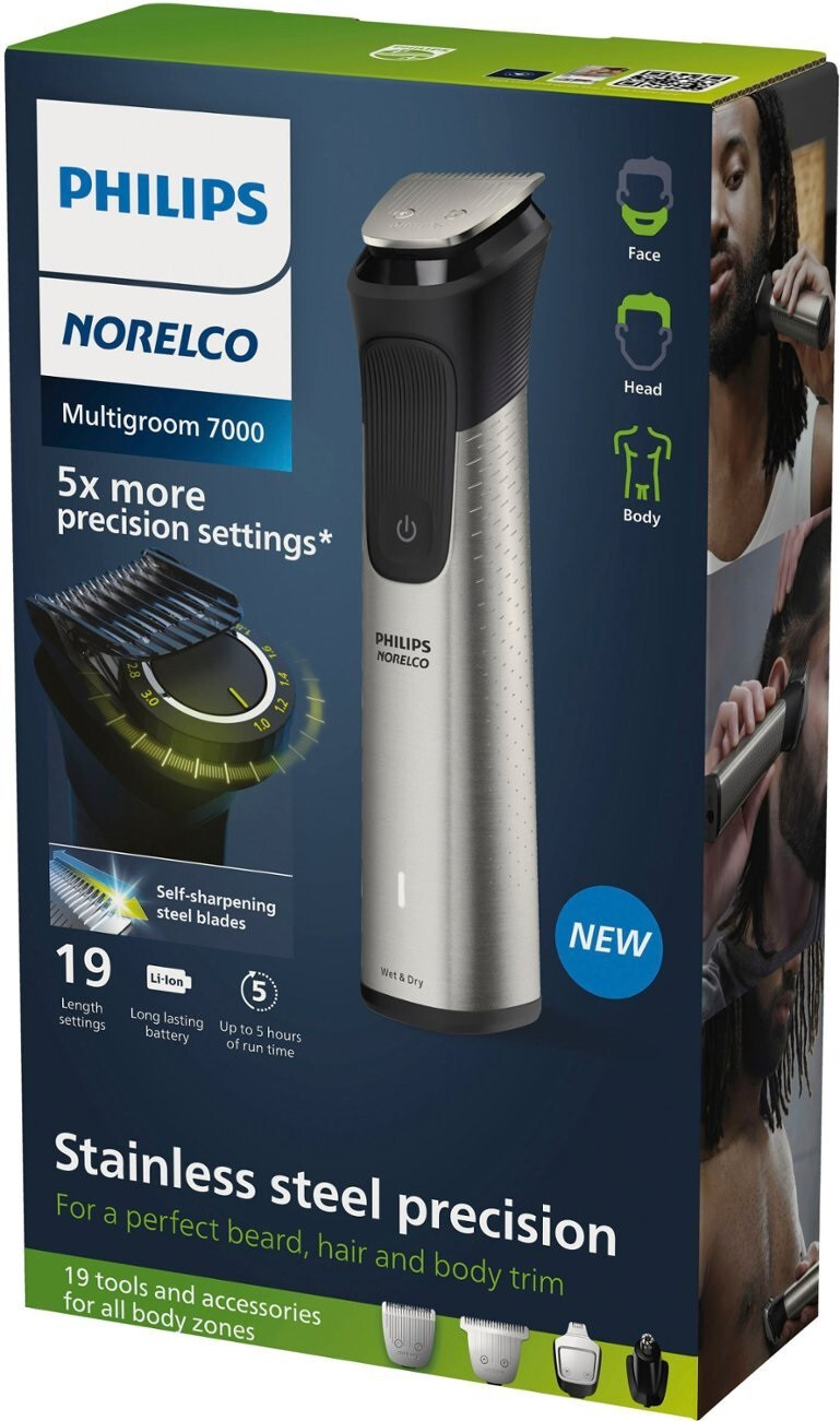 New Philips Norelco Multigroom Series 7000 Mens Grooming Kit Trimmer MG7910/49