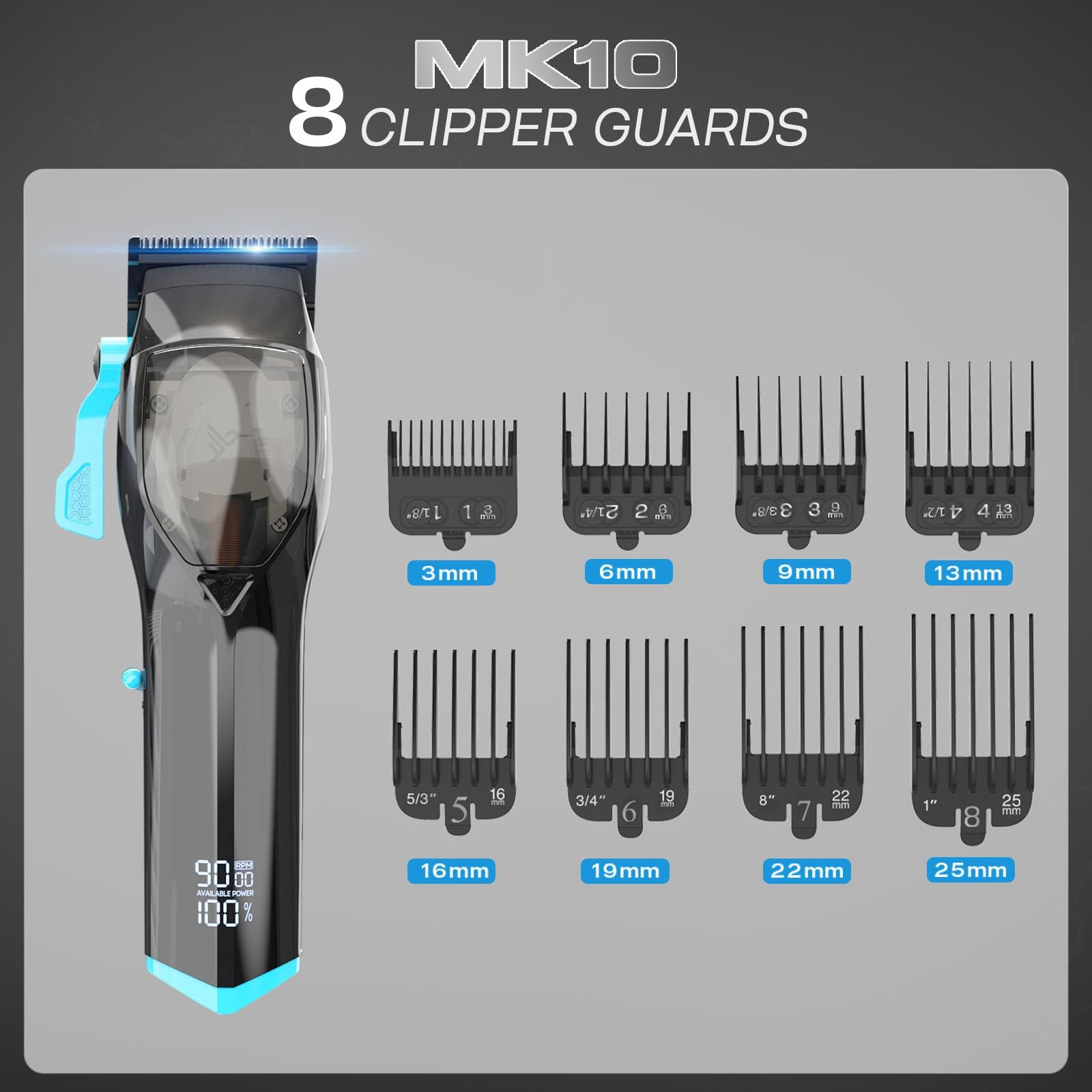 HUMMINGBIRD MK10 Pro Series Hair Clippers – 9,000 RPM Brushless Motor, DLC Bl…
