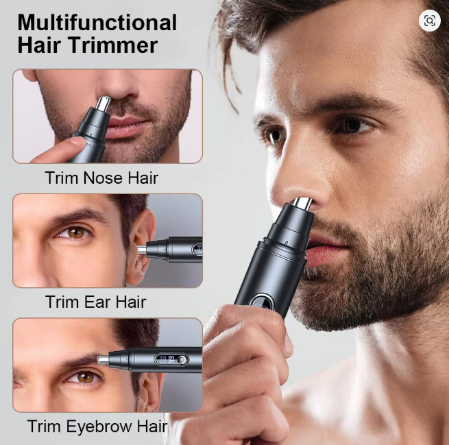 Nose Hair Trimmer Mini Portable Electric Nose Hair Clipper Rechargeable Automati