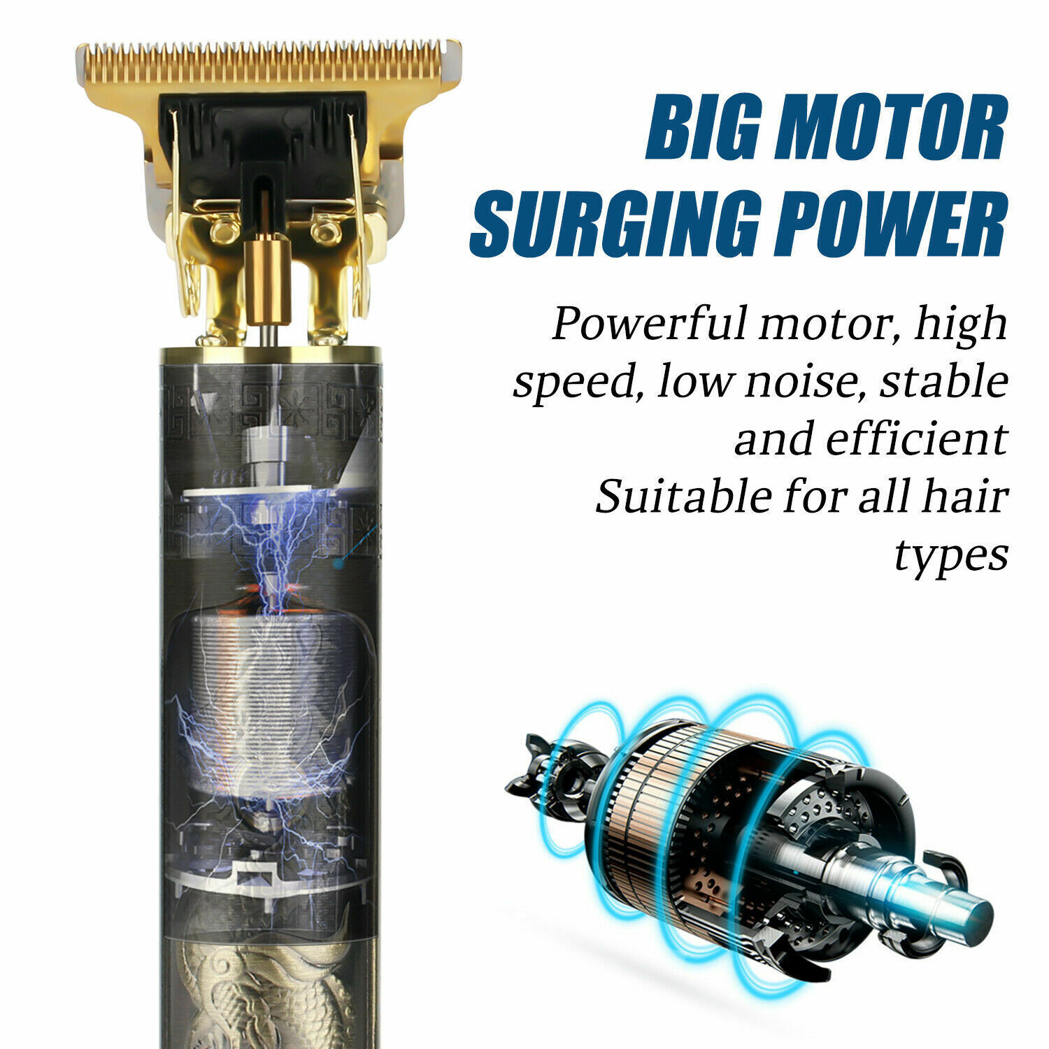 Professional Trimmer Hair Clippers Cutting Beard Cordless Barber Shaving Machine