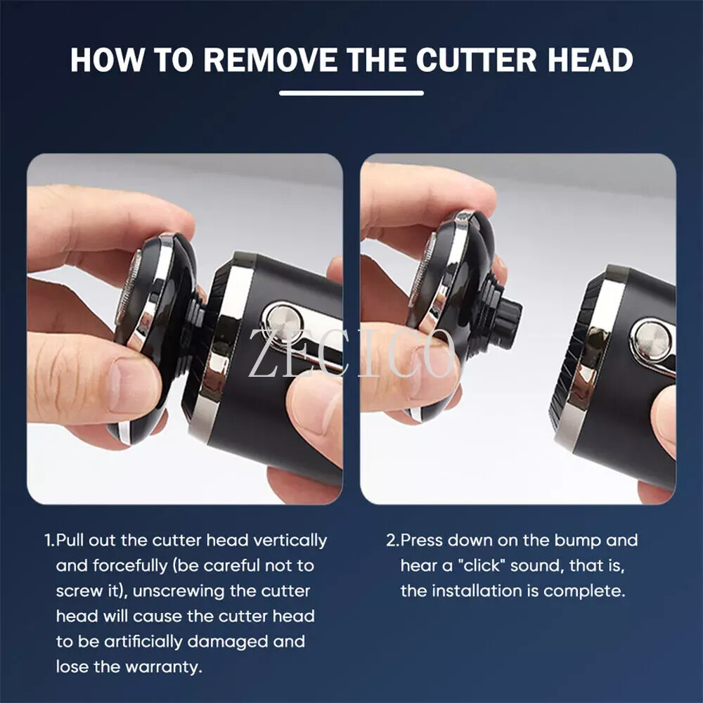 Electric Hair Remover Shavers Bald Head Razor Smooth Skull Cord Cordless Wet Dry