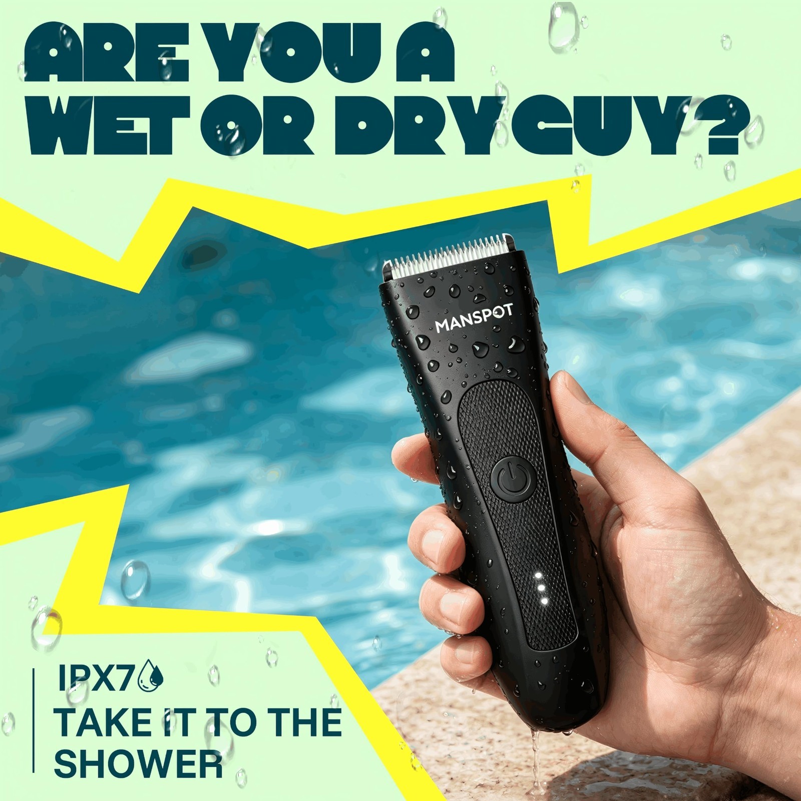Electric Body Hair Trimmer for Men, Groin & Pubic Shaver, Waterproof Grooming To