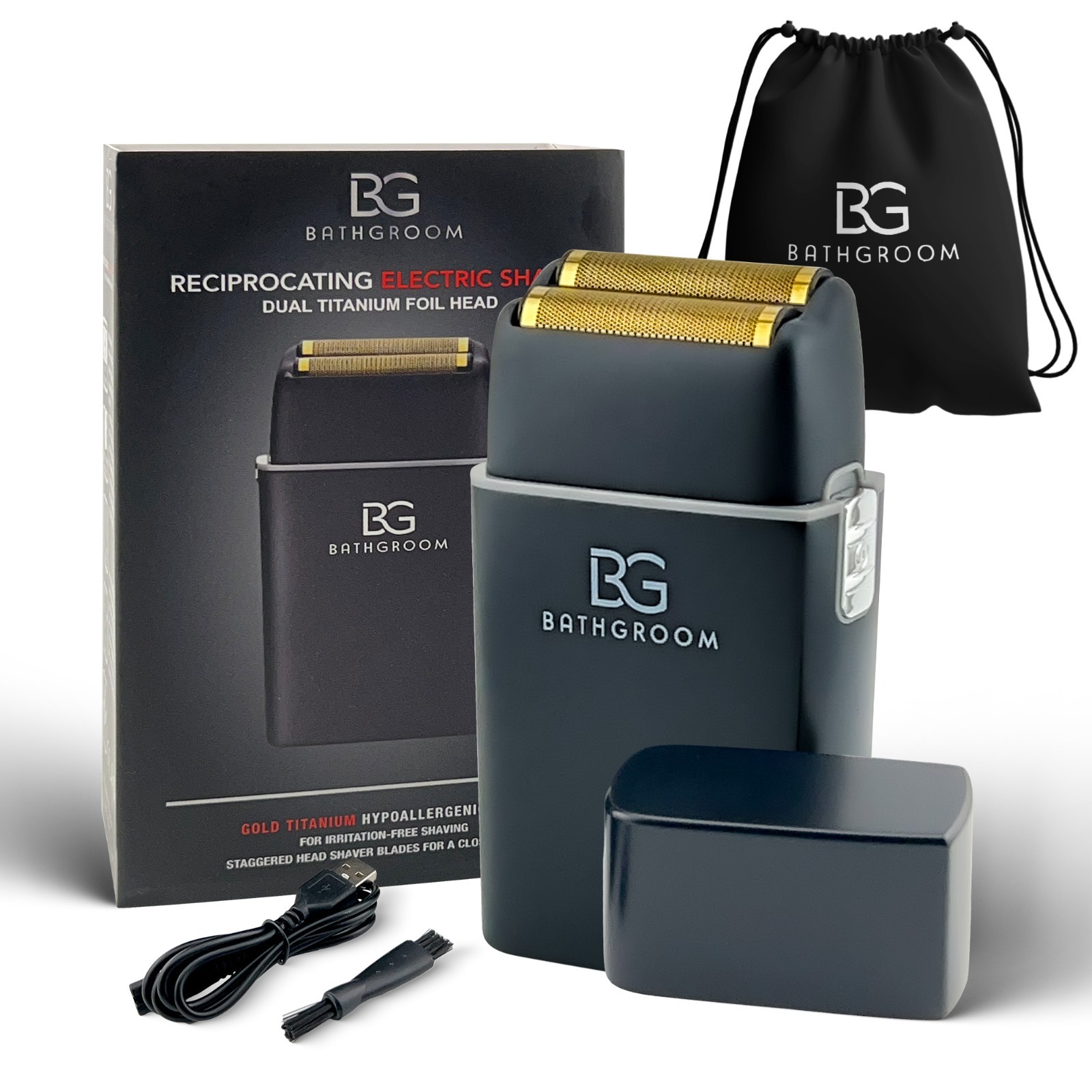BathGroom Foil Shaver Cordless Electric Hair Clipper Trimmer Razor | Gold Black