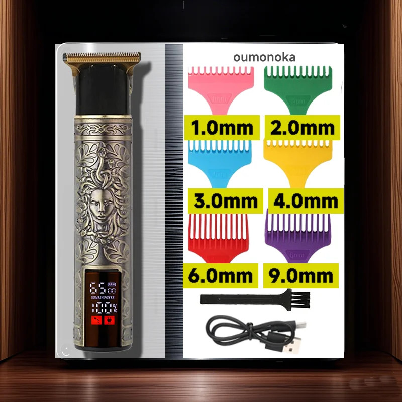 T9 Electric Vintage Shaver Barber Cordless Hair Cutting Machine USB Charging Hai