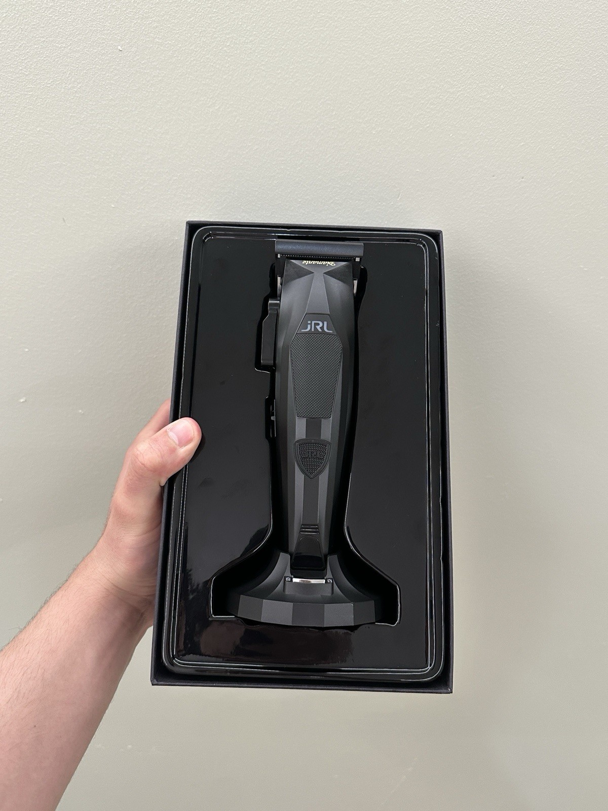 JRL Diamante Cordless Clipper Black w/ Charging Stand Barber Professional