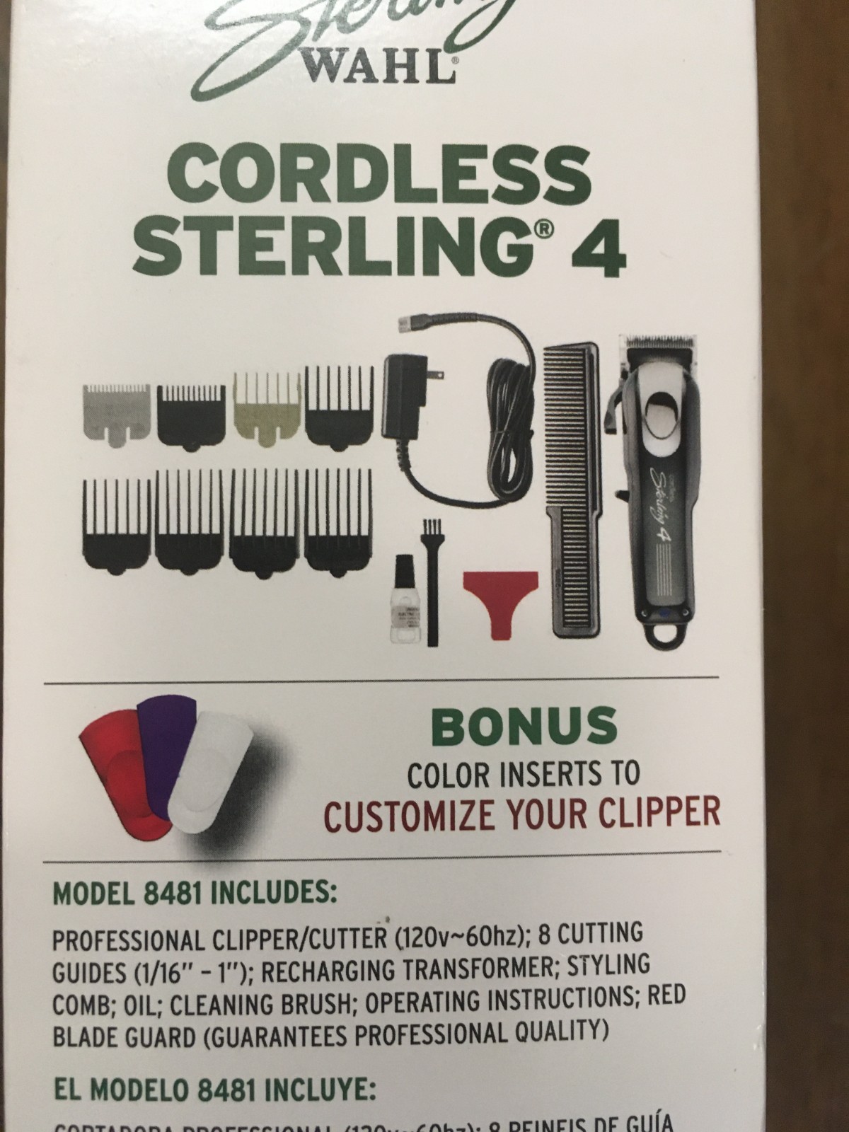NEW Wahl Sterling 4 Cordless Clipper Black/Silver Lithium-Ion Rotary Motor