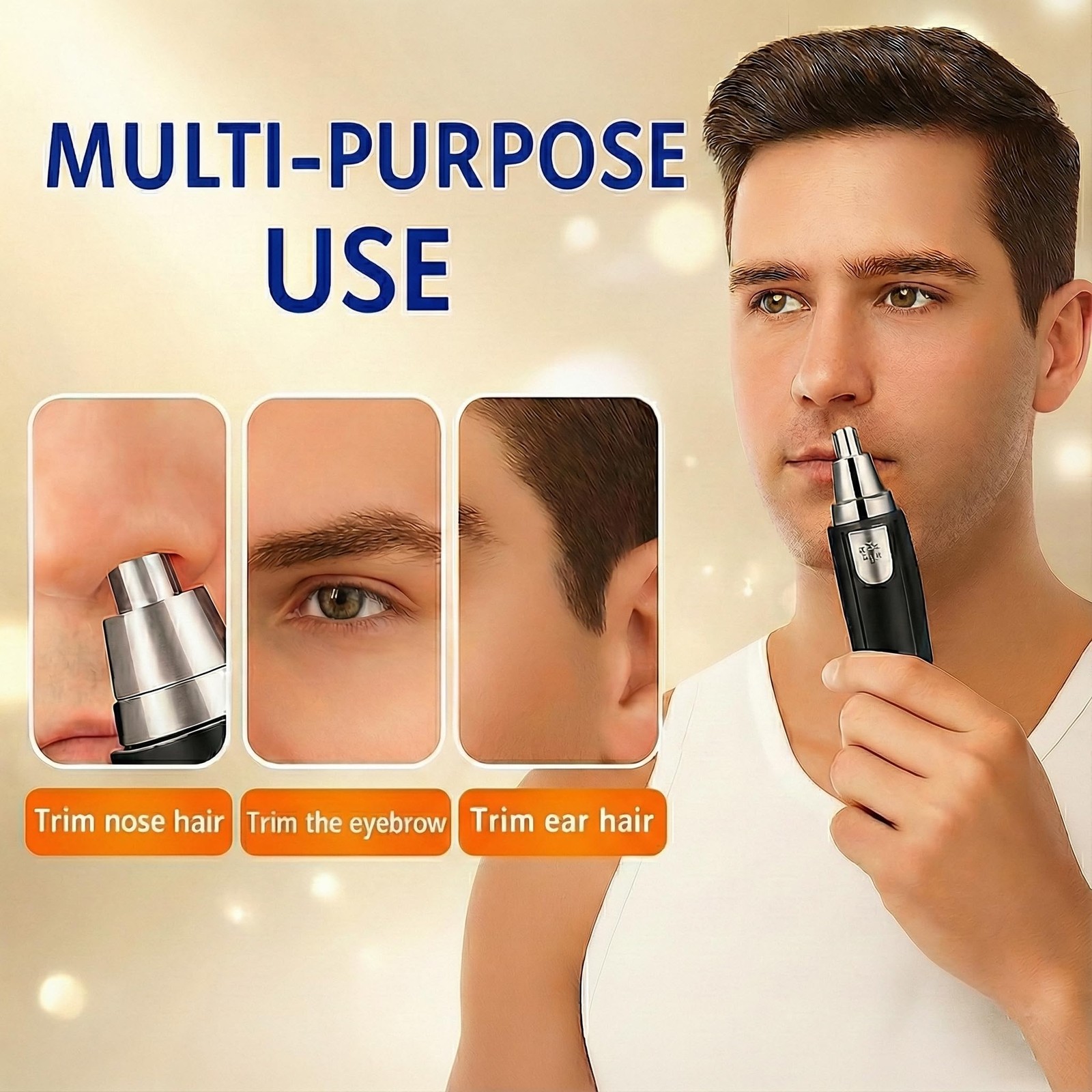 Bekhic® Ear and Nose Hair Trimmer Clipper – 2025 Professional Silver/Black