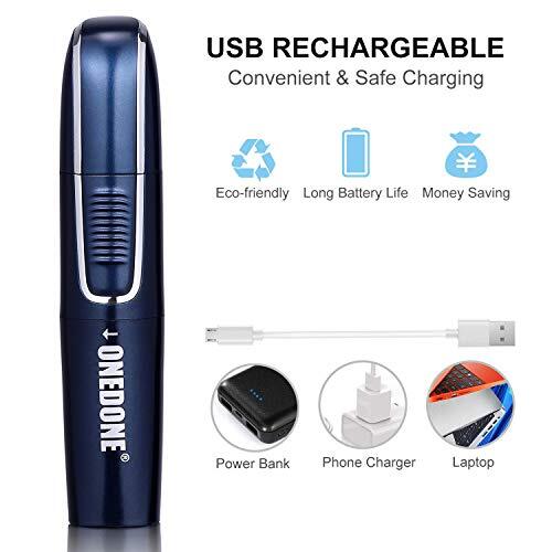 Nose Hair Trimmer Father’s Day Gifts 3 in 1 USB Rechargeable Ear Nose Hair Tr…