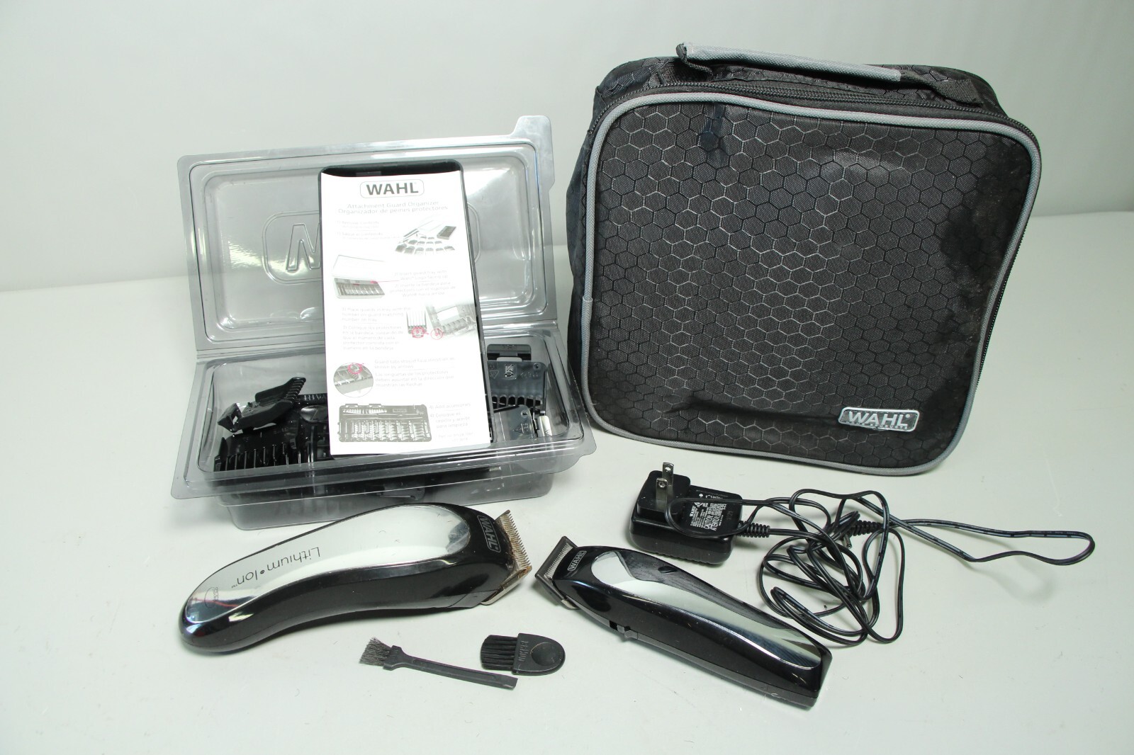Wahl PPL Black Silver Clipper Lithium Ion Cordless Haircutting & Trimming Kit