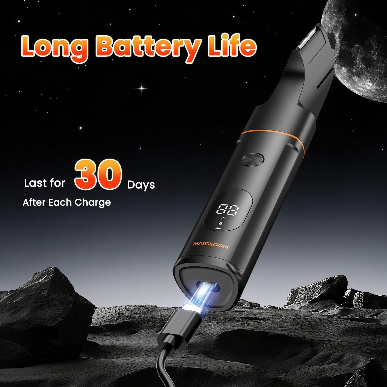 MAXGROOM 4-in-1 Waterproof Body Hair Trimmer Electric Grooming Kit