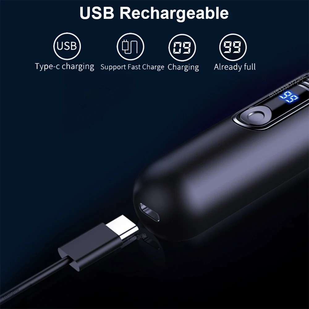 Portable Nose & Ear Hair Trimmer Electric Facial Hair Clipper for Men & Women