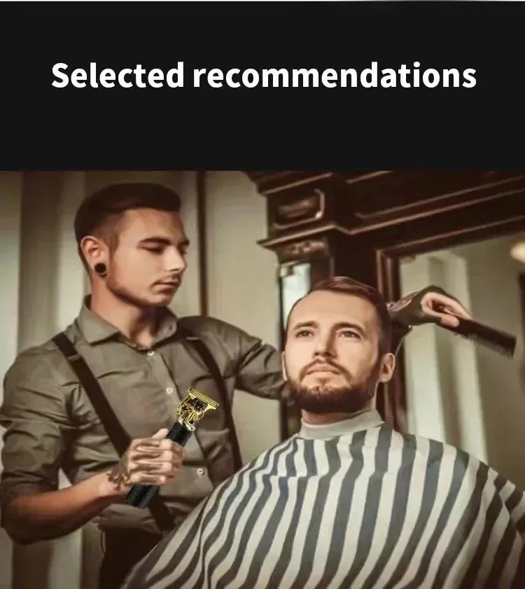 Professional Hair Clippers Trimmer Cutting Beard Cordless Barber Shaving Machine