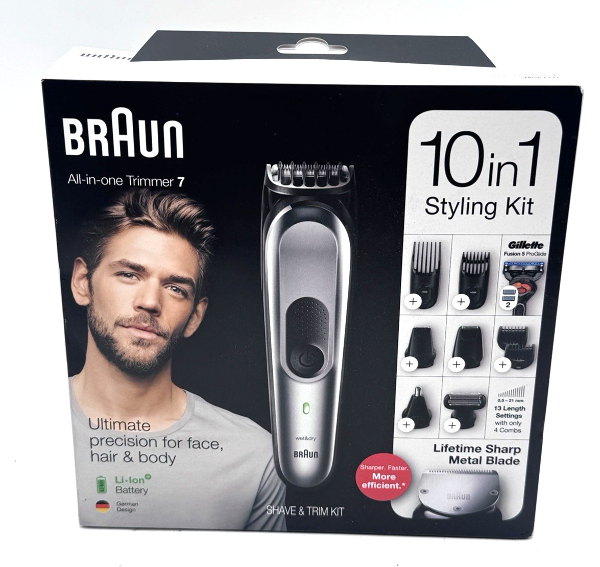 Braun MGK7321 220v 10-in-1 Face & Head, Beard Trimmer Hair Clipper