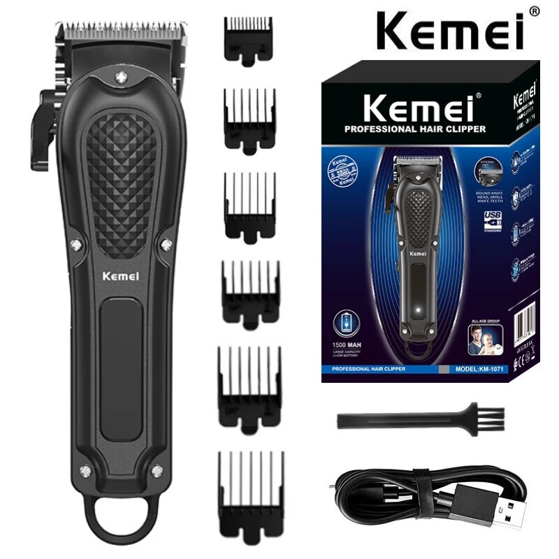 Kemei KM-1071 USB Rechargeable Hair Cutter and Beard Trimmer Cutting Machine