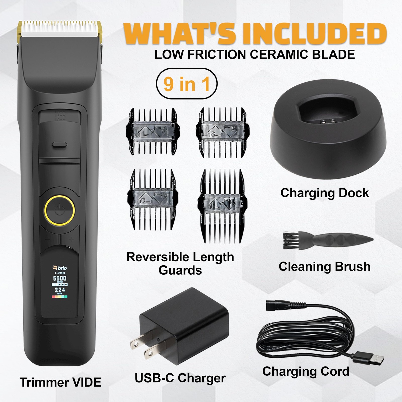 Brio Beardscape V2 Beard Trimmer for Men Professional with Low Friction Ceram…